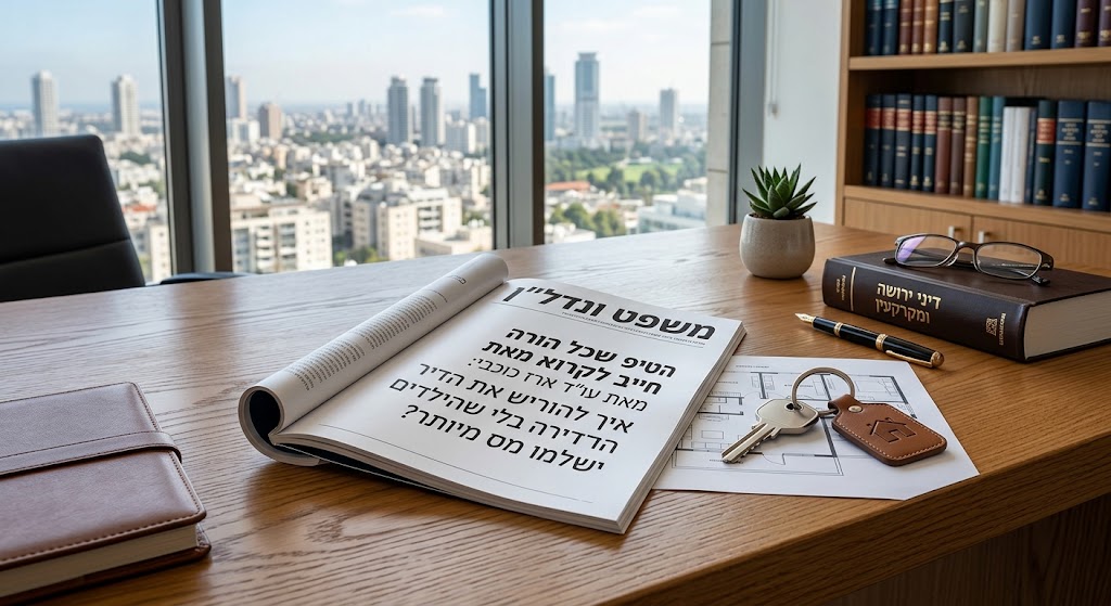 איך להוריש את הדירה בלי שהילדים ישלמו מס מיותר? הטיפ שכל הורה חייב לקרוא מאת עו"ד ארז כוכבי