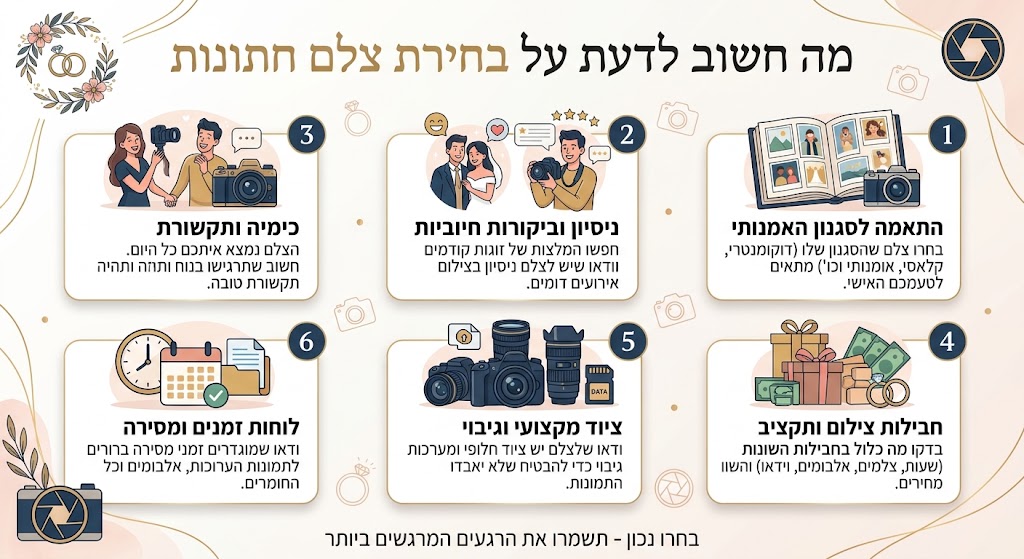 מה חשוב לדעת על בחירת צלם חתונות